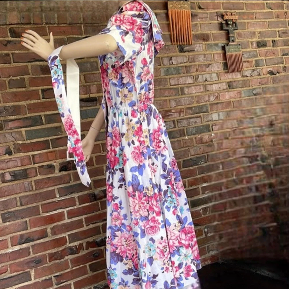 Vintage Cottagecore Floral Button Front Dress